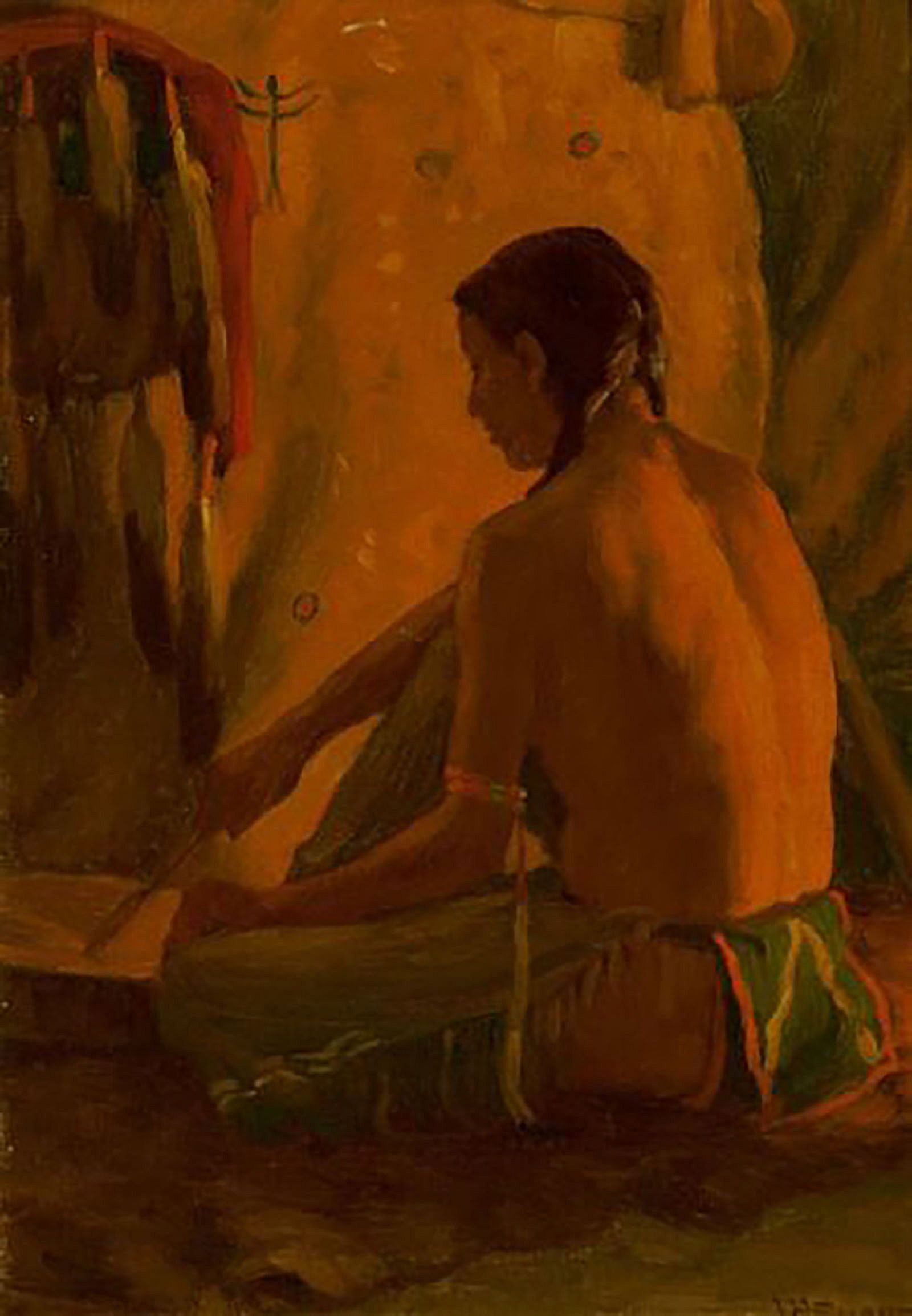 Working by Firelight